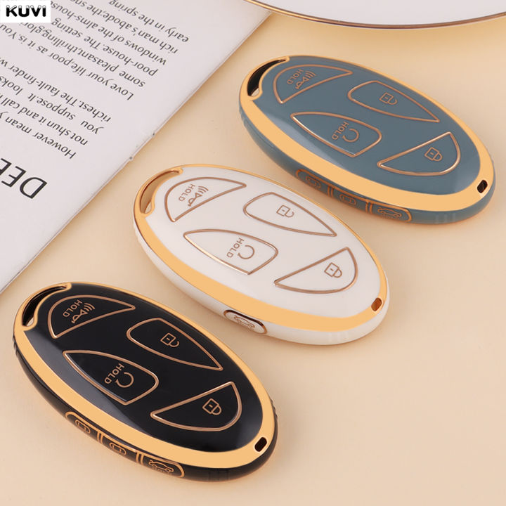 Golden%20TPU%20Car%20Remote%20Key%20Case%20Cover%20Shell%20For%20Hyundai%20IONIQ%206%20New%20Grand%20Prix%20GN7%20Kona%20Protected%20Holder%20Keyless%20Fob%205%207%20Buttons%20-%20Image%203