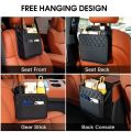 Multi function PU Leather Car Seat Back Storage Bag for Renault Clio Laguna Megane Duster Tissue Cup Holder Garbage Pocket.