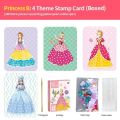 DIY 3D Drawing Board Cards Kids Puzzle Fine Motor Training Toys Handmade Play Matching Cards Princess Dress Up Toy.