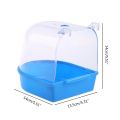 New Pet Bird Bath Box Parrot Bathing Tub Cage Accessories for Parakeet Canary Conure Birds Accessories Parrot Bath Pigeonc.
