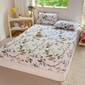 3pcs Print Bedding Set, Soft and Comfortable, Suitable for Bedroom, Guest Room One Fitted Sheet + Two Pillowcases, No Core. 