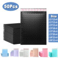 50PCS Bubble Mailers Bubble Envelopes Bag Waterproof Self Seal Express Shipping Envelope Packaging Bag Black, Blue, Pink, Purple.