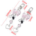 Y2K Phone Charm Bow Heart Star Keychain Pendant Kawaii Bag Goth Chain Cute Accessory. 