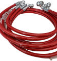 Free shipping Red 400 To 2200mm Hydraulic Brake Hose DOT oil Pipe Line Braided Cable 10mm Banjo Chromium plating For universal. 