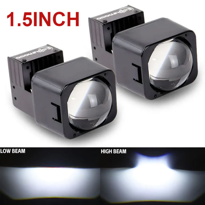 Matrix Bi-led Lens 1.5 Inch Car Motorcycle LED Headlight Projector Kit Hi-Lo Lights H4 H7 9005 9006 Headlamp Auto Accessories