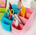 4 Grids Multicolor Desktop Pen and Toothbrush Storage Organizers Box Case - (1pcs). 