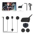 V4 PRO Motorcycle Helmet Bluetooth Intercom Headset 1200M 4 Riders Full Duplex Interphone With Fm Radio Waterproof Communicator. 