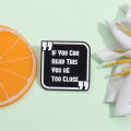 Funny Phrase Brooch Enamel Pins If You Can Read This You're Too Close Brooches Backpack Lapel Badge Jewelry for Friends.