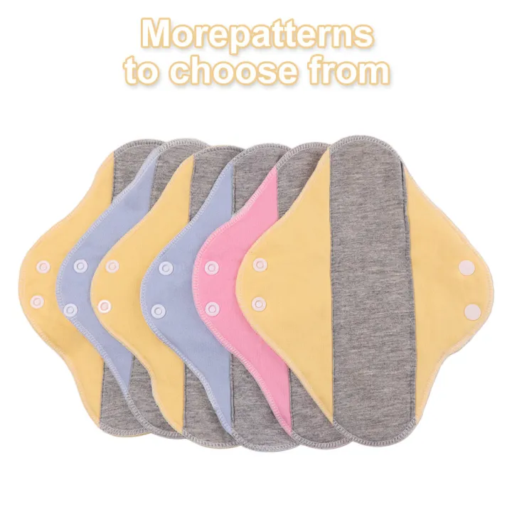 6Pcs%20Diaper%20Washable%20Menstrual%20Cloth%20Pads%20Reusable%20Graphene%20Sanitary%20Napkin%20Soft%2023CM%20Nursing%20Pad%20for%20Women%20Pantyliner%20-%20Image%204