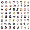 60pcs Cute Cartoon Anime Demon Slayer Anime Stickers Decoration Laptop Phone Suitcase Notebook Label Stationery Sticker. 