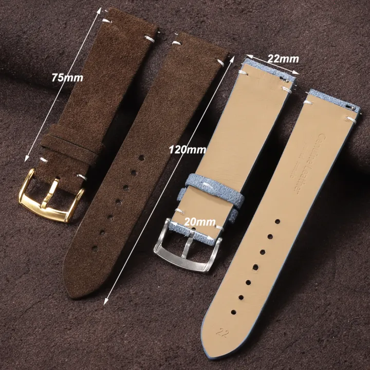 20mm%2022mm%20Quick%20Release%20Watch%20Band%20Genuine%20Suede%20Leather%20Watch%20Strap%20Vintage%20Brown%20Grey%20Watchbands%20Wristband%20Men%20Accessories%20-%20Image%204