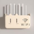 Premium WiFi Router Stand & Storage Box - Wall Mount Router Holder with Cable Management - Decorative WPC Board Shelf for Home & Office.