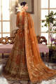 AFROZEH Real 3 Piece stitched branded Lehnga Full cover formal mehndi bridal wedding dress. 
