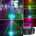 HCWE 9 Eye RGB Disco Beam Laser Light Projector Dmx Strobe Night Light Podium Effect Xmas Party Vakantie Halloween Party Lichten. 
