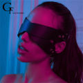 PU Fetish Masquerade Exotic Costumes Leather Bondage Gothic Mask Sleep Eyeshade Sexy Lingeire Blindfold Couple  For Edgy Woman. 