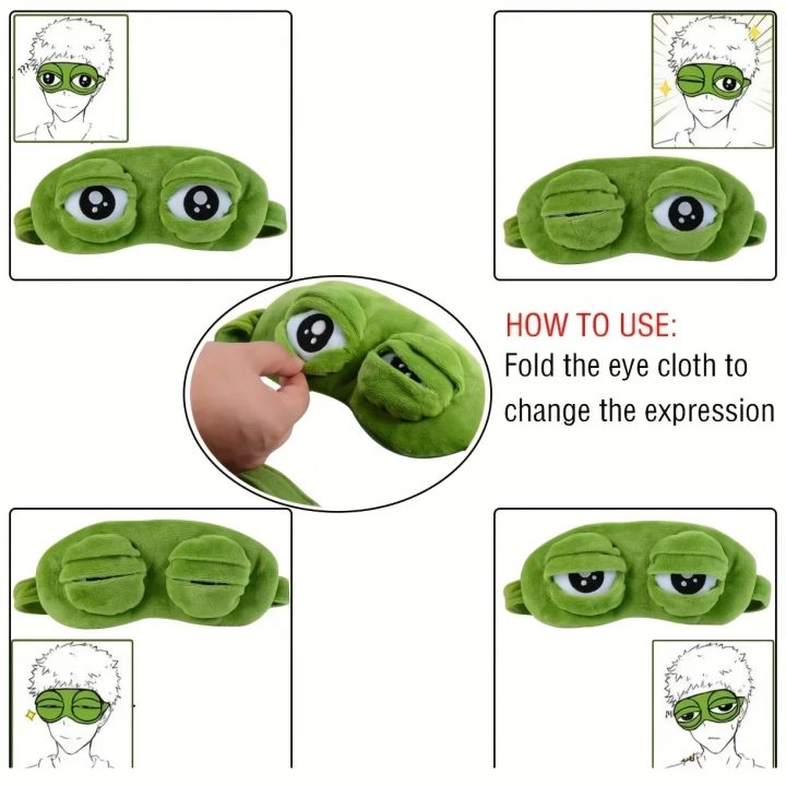 3D%20Frog%20Sleep%20Mask%20Natural%20Sleeping%20Eyeshade%20Women%20Men%20Creative%20Cartoon%20Soft%20Portable%20Blindfold%20Travel%20Office%20Eyepatch%20-%20Image%205