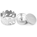 Mini Backpacking Stove 80ml Aluminum Alcohol Burner with Small Stainless Steel Windshield Portable Camp Stove Hiking Survival. 