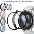 Glass+PC Case for Samsung Galaxy Watch 7/FE 40 44mm All-Around Screen Protector Bumper With Tempered Glass for Galaxy Watch FE. 