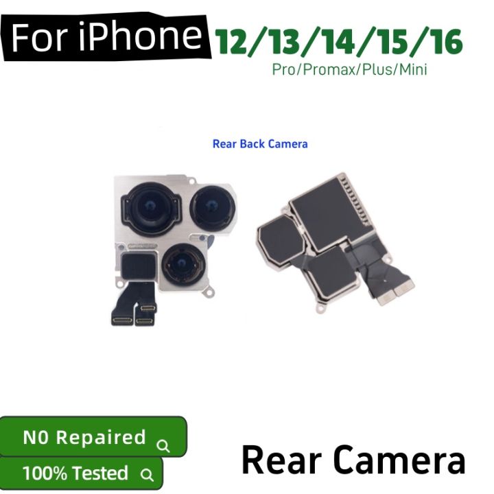 Authentic Rear Camera For iPhone 12 13 14 15 16 Pro Max Back Camera 13 ...