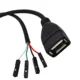 4*1Pin  Motherboard Female Header to USB 2.0 Male /Female Dupont Extender Cable 0.3m；. 