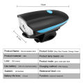 USB Rechargeable Bicycle Light Bike Front Light Waterproof Night Riding Bicycle Headlight With Horn. 