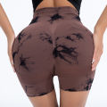 High Waist Butt Lift Shorts Women Seamless Tie Dye Shorts Gym Workout Running High Elastic Fashion Knit Slim Three Point Pants. 