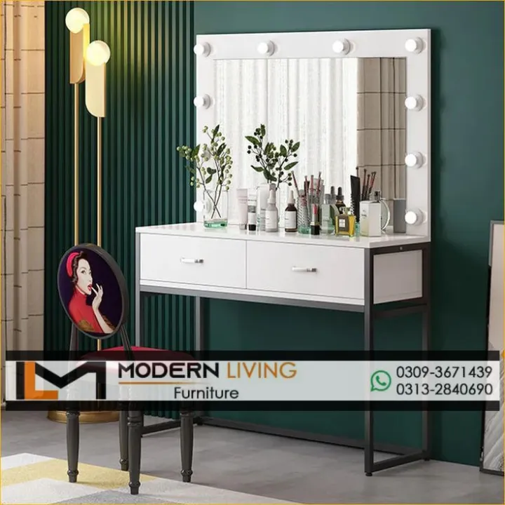 Dressing%20table%20with%20light%202%20drawers%20in%20customized%20-%20Image%202