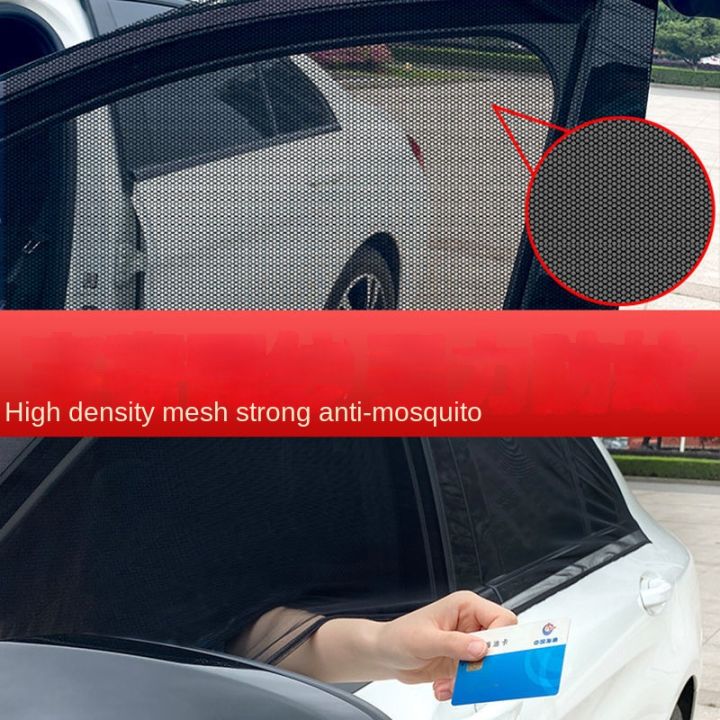 2pcs%20Car%20Rear%20Side%20Window%20Sunshade%20UV%20Protect%20Shield%20Mesh%20Prevent%20Mosquito%20Sunshine%20Privacy%20Protection%20Foldable%20Curtain%20-%20Image%206