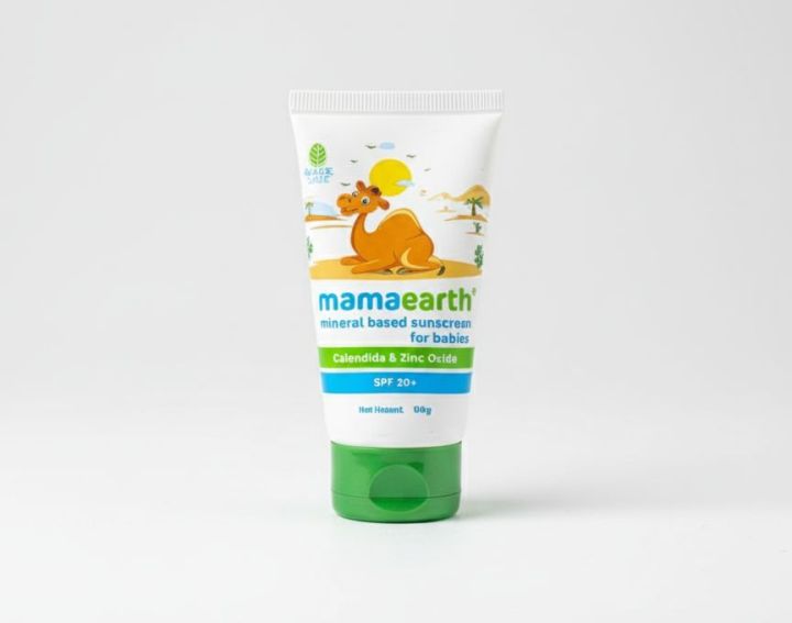 Mamaearth Mineral Based Sunscreen for Babies 50g - SPF 20+ - ক্যালেন্ডুলা ও জিঙ্ক অক্সাইড যুক্ত
