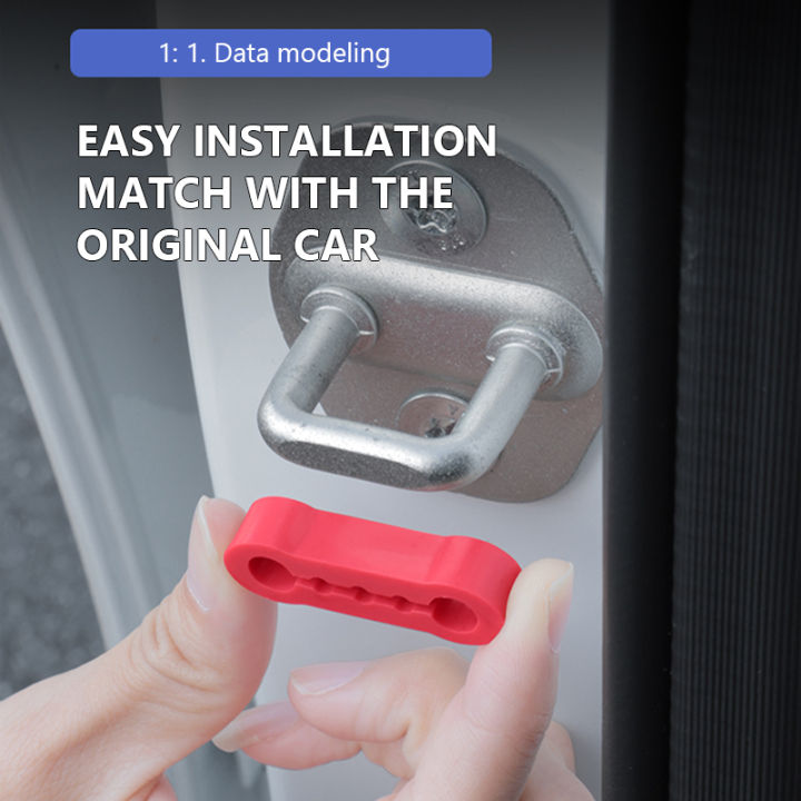 SEAMETAL Car Door Lock Shock Absorber Pad Silicone Anti-Vibration ...