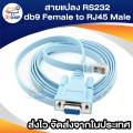 150 cm RJ45 male serial DB9 9 pin female connector for Management Console (light blue). 