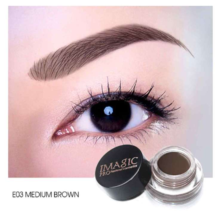 IMAGIC Professional Eyebrow Cream Gel Pomade - Shade #E03 Medium Brown