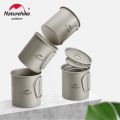 Naturehike 2026 New Titanium Cup Set Portable Storage Ultralight Large Tableware Set Outdoor Picnic Cooking Camping Bowl Pan. 