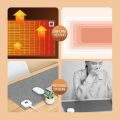 Heating Mouse Pad 80x33cm 35℃/40℃/45℃/50℃/55℃/60℃ Adjustable Winter Mouse Mat 3S Rapid Heating 4H Timing Power-off 220V EU Plug. 