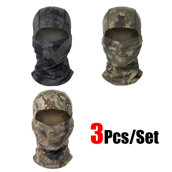 3Pcs/Set Unisex Sunscreen Breathable Balaclava Hat Men Cycling Full Face Mask Outdoor Sports Fishing Running Hiking Skiing Mask