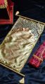 handmade customized beautiful Royal wedding invitation full Royal scroll style fabric invitation. 