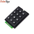 3*4 4*4 Matrix Switch Keyboard Keypad Array Module ABS Plastic Keys 4x4 3x4 12 16 Key Button Membrane Switch DIY Kit for Arduino. 