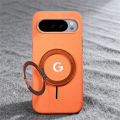 High Texture Business Rotable Magnetic Bracket Case For Google Pixel 10 Pro XL 9A Carbon Fiber Pattern Anti-Drop Protector Cover.