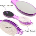 4 in 1 foot filer foot scrubber brush Pedicure scrubber Multi Color Remove dead skin, Massager at home For Women & Men - 1PC. 