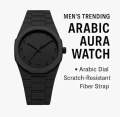 2025 Authentic High end Men Watch Business Trend Black Plastic Band Arabic Dial Waterproof Male Fashion Quartz Wristwatches Gift. 
