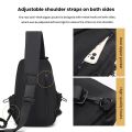 Multi Functional Men's Chest Bag Sports Crossbody Bag Multi Compartment Shoulder Bag for Daily Commuting Sports and Fitness. 
