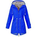 Womens Waterproof Raincoat Casual Basic Outdoors Trench Lightweight Drawstring Jackets Hiking Clothes for Women. 