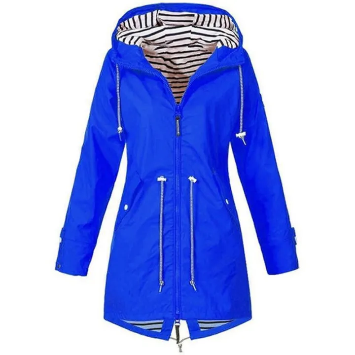 Womens%20Waterproof%20Raincoat%20Casual%20Basic%20Outdoors%20Trench%20Lightweight%20Drawstring%20Jackets%20Hiking%20Clothes%20for%20Women%20-%20Image%202