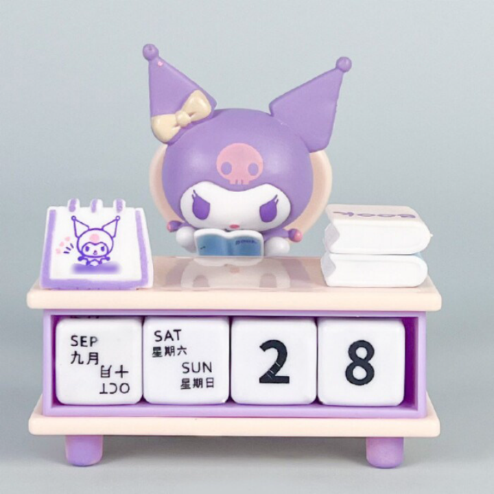 Cute Cartoon DIY Desk Calendar Assemble Freely Kawaii Desktop Ornament for Office Home Fun Interactive Calendar
