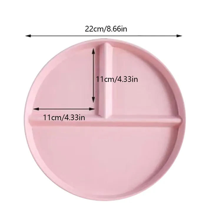 Food%20Dish%20Round%20Square%20Home%20Kitchen%20Reusable%20Dinner%20Plate%20For%20Adults%20Portion%20Control%20Diet%203%20Compartments%20Microwave%20Safe%20PP%20-%20Image%202