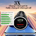 For car charger for iPhone 17 16 15 iPad AirPods Watch 2port USB C Cigarette Lighter adapter for S25 tablet.