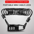 Multifunctional Helmet Lock Mountain Bike Wire Lock Safety Lock Bicycle Motorcycle Electric Vehicle Portable Password Cable Lock. 