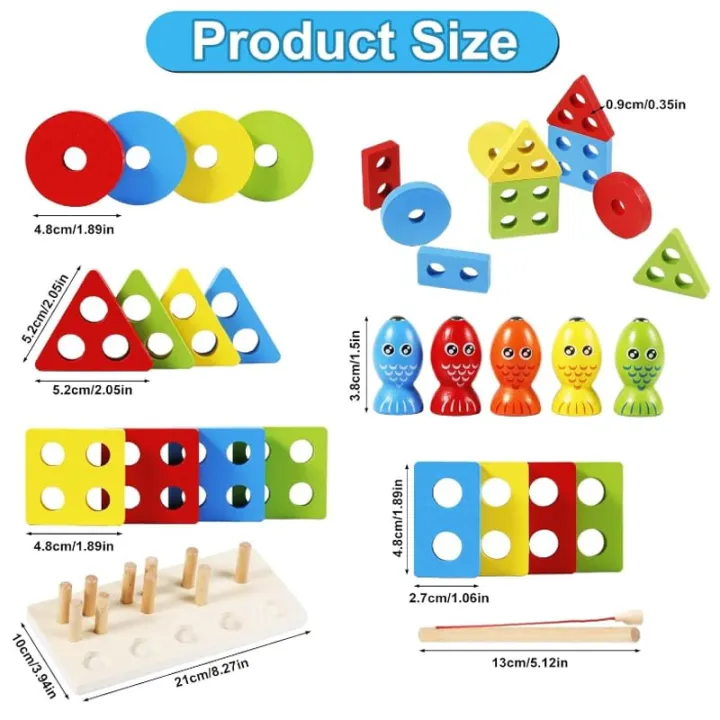 Wooden%20Stacking%20Toys,%20Shape%20Sorting%20Board%20&%20Wooden%20Toddler%20Fishing%20Toys,%20Shape%20Color%20Recognition%20Blocks%20Matching%20Puzzle%20Preschool%20Learning%20Toys%20for%20Kids%20Boys%20&%20Girls%20-%20Image%203