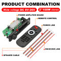 NEW 200W Amplifier Bluetooth DIY MP3 WAV Decoder Board DC 12V 100W Wireless Car USB MP3 Player TF Card Slot USB FM with Mic.