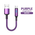 Elough 0.25M Short Cable Micro USB Type C Cable Portable Fast Charging Data Cord For Power Bank Huawei Xiaomi 3A Cabo USB C. 